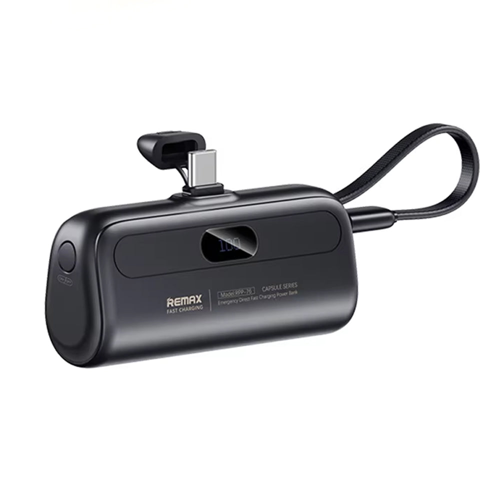 Remax Capsule Series Mini Power Bank with Type-C Port 5000 mAh image 0