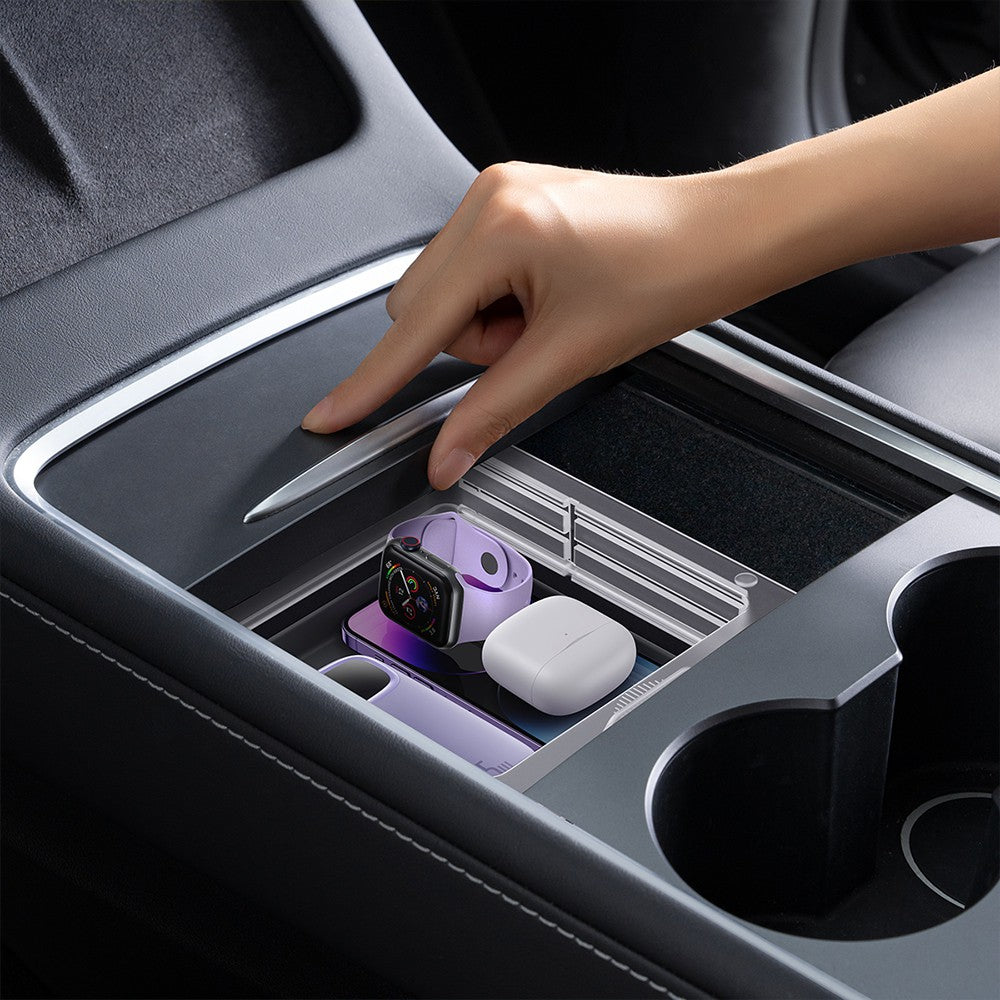 Baseus T-Space Series Car Center Console Box Twilight Grey image 0