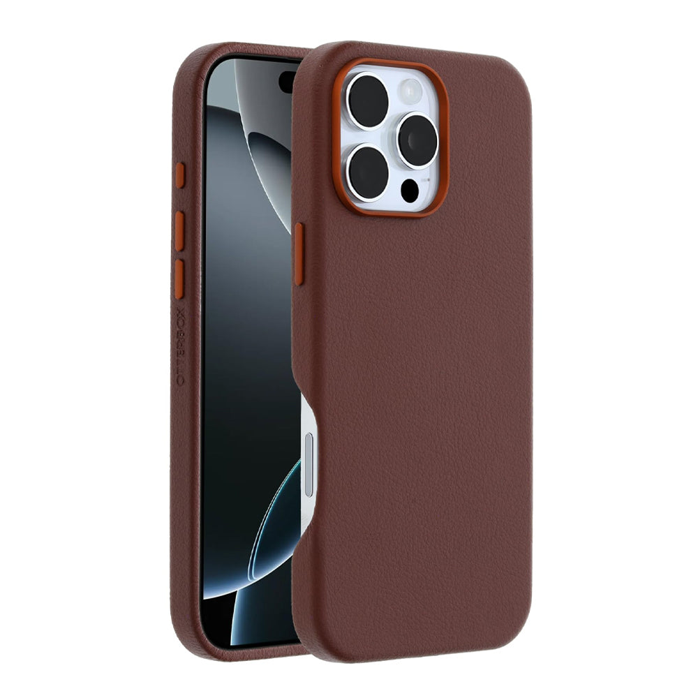 iPhone 16 Pro Max OtterBox Symmetry Cactus Leather Case - Brown image 0
