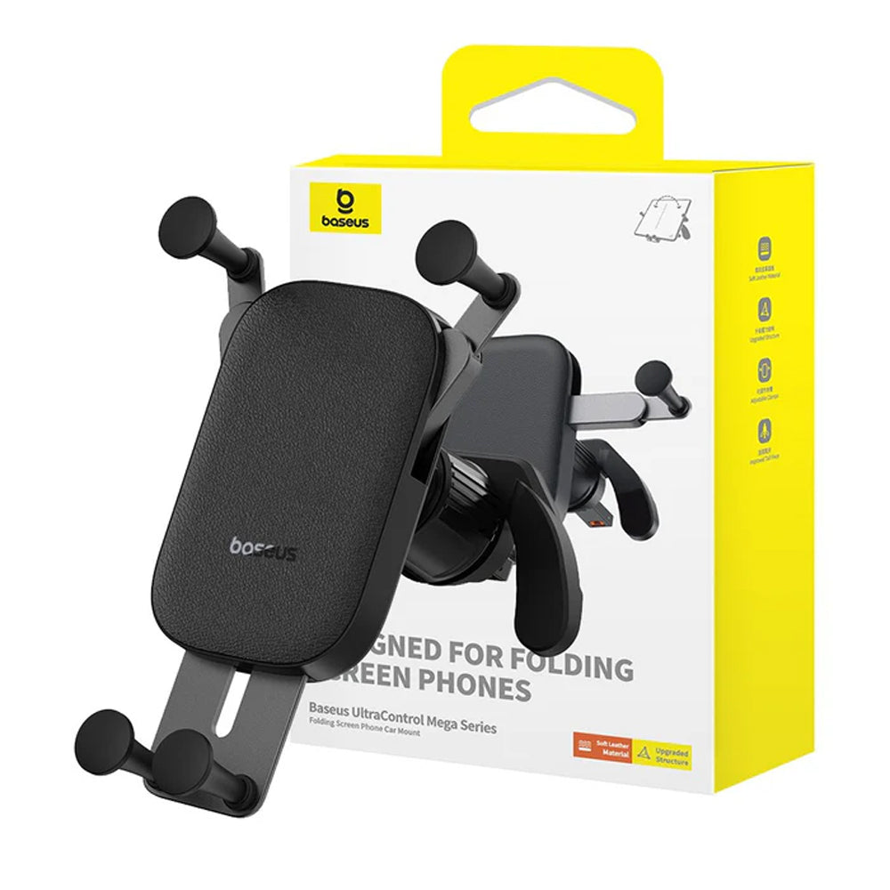 Baseus Ultra Control Mega Series Folding Screen Phone Car Mount-Cluster Black image 0
