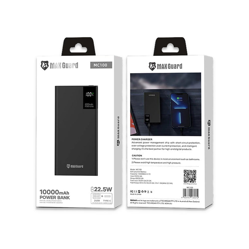 Maxguard 10000 mah PD QC 3.0 2USB+ plusType-C power bank image 0