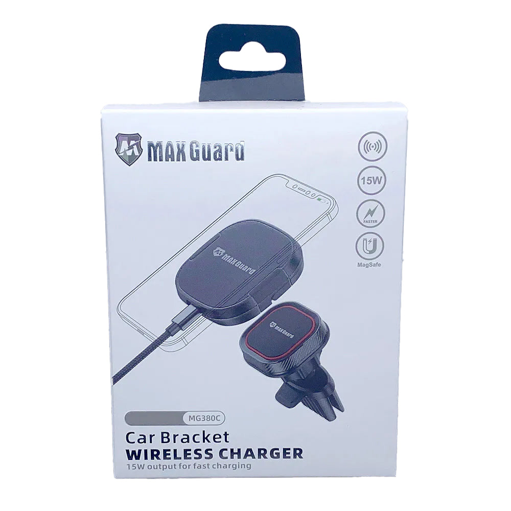 Maxguard 15W magsafe wireless charger air vent car holder MG380C image 0