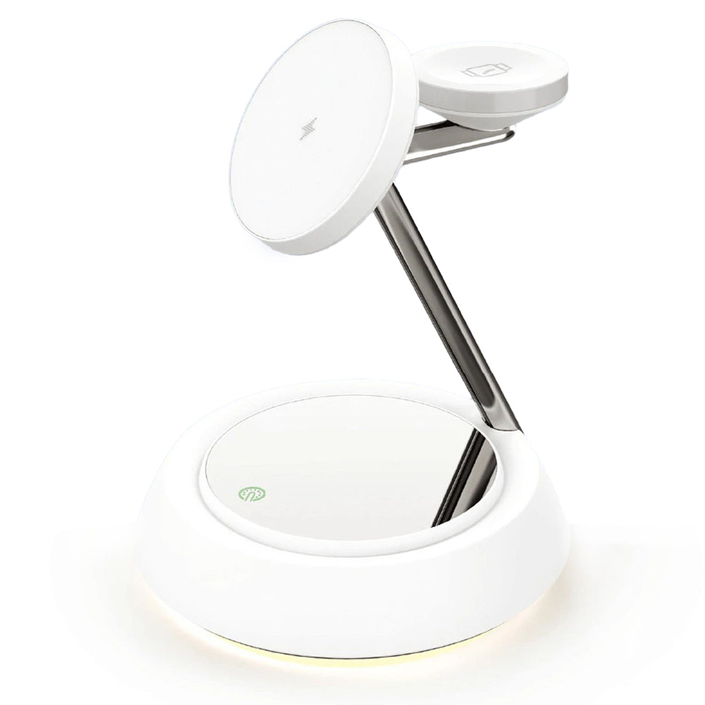 iQuick Twig 2 Multi Functions Wireless Charger With LED Ambient Light - White image 0