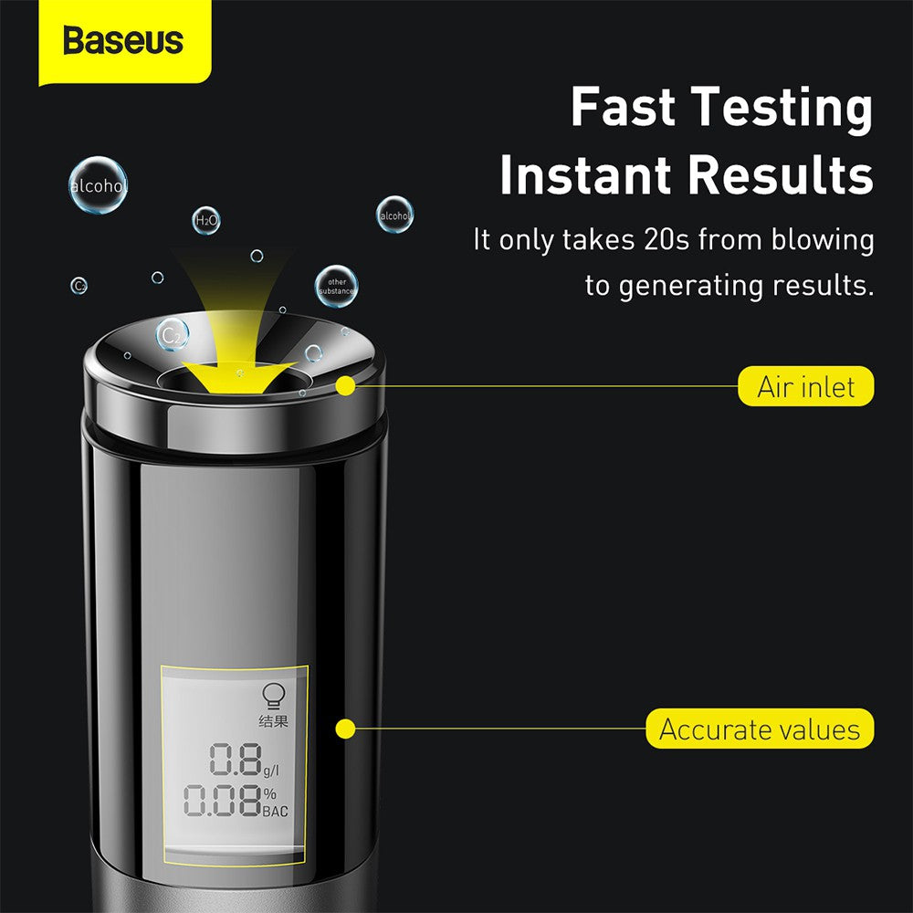 Baseus CRCX-01 Digital Alcohol Tester Black image 0